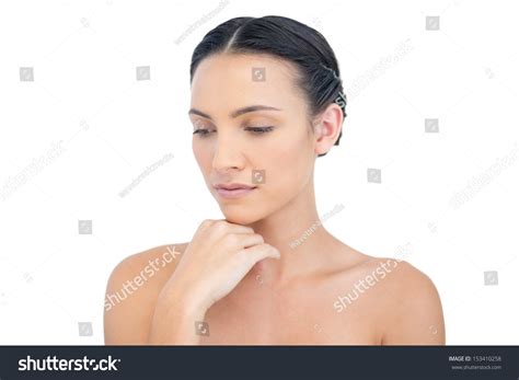 Thoughtful Nude Model Posing Hand On Foto Stok 153410258 Shutterstock