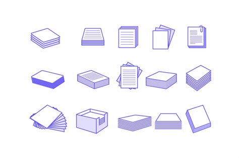 15 Paper Stack Icons Creative Vip