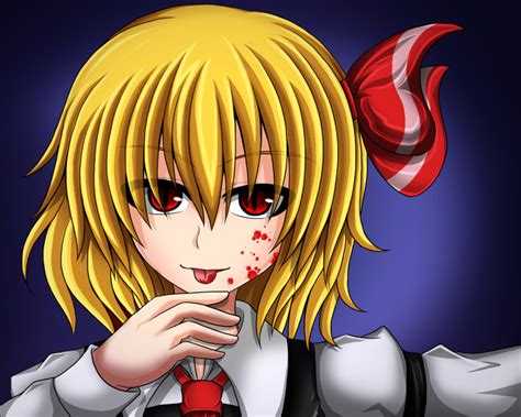 Safebooru 1girl P Blonde Hair Blood Blood On Face Blouse Hair Ribbon