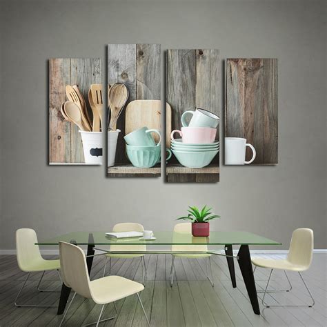 Maybe you would like to learn more about one of these? Shabby Chic Kitchen Multi Panel Canvas Wall Art ...