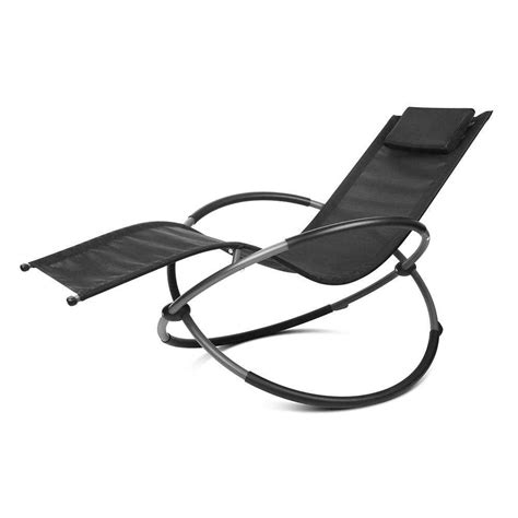 Have a seat in this orbital rocking lounge chair and let your worries wash away as you enjoy the soothing outdoor view. Foldable Zero Gravity Orbital Rocking Chair - Black ...