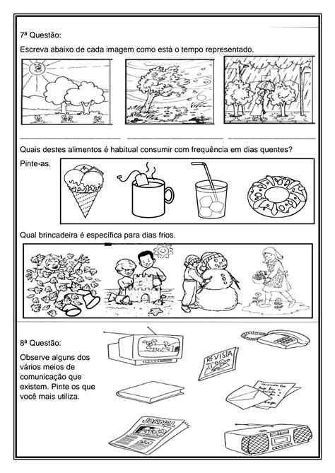 Avaliação De Geografia 1 Ano