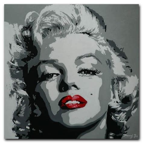 Buy Free Shipping Handmade Modern Abstract Marilyn Monroe Picture Oil Painting
