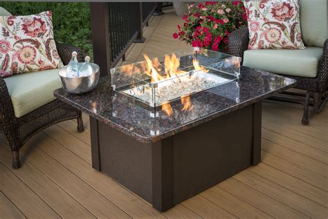 This fire pit table is made with a black granite tile and gray supercast top, which you can use when the fire give your home a cool fire pit table with this brick façade propane patio fire pit. Diy Fire Pit : Make a Fire Pit Ideas, Do it Yourself Fire ...