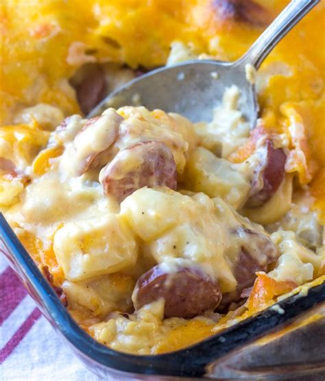 It takes minutes to make a breakfast casserole with potatoes and is delicious!! Cheesy Potato & Smoked Sausage Casserole | Recipe | Food ...