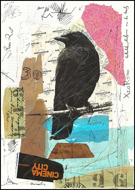 The Raven Collage Mixed Media Collage — Mixed Media Art Tutorials
