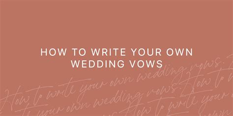 How To Write Your Own Wedding Vows And Template Six Stories
