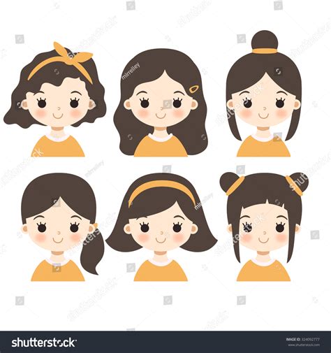 Not only hairstyles cartoon, you could also find another pics such as haircut cartoon, hair cartoon, hairdo cartoon, female cartoon hairstyles, cartoon boy hair, short hair cartoon, cartoon guy. Set Six Cute Cartoon Girl Characters Stock Vector ...