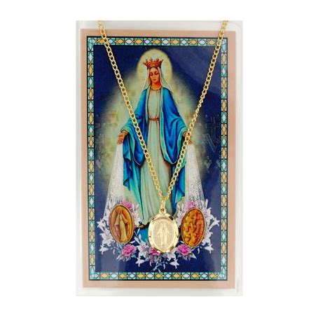 Gold Toned Miraculous Medal And Prayer Card The Catholic T Store