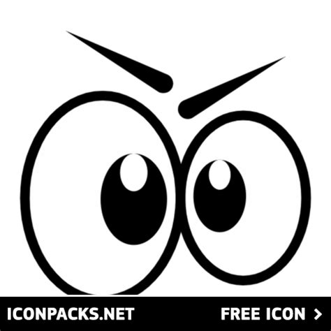 Free Cartoon Eyes Angry Svg Png Icon Symbol Download Image