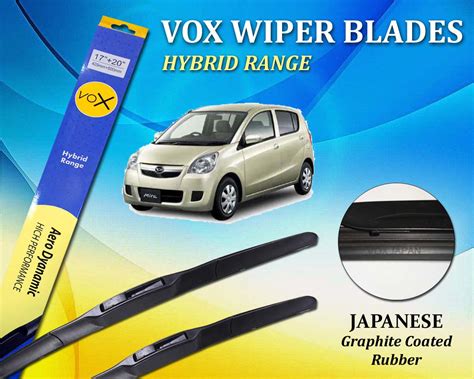Daihatsu Mira VOX Japanese Rubber Hybrid Wiper Blades PakAutoParts