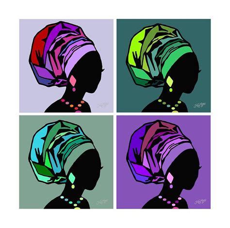 African Women Head Wrap 3 By James Mingo African Women Painting