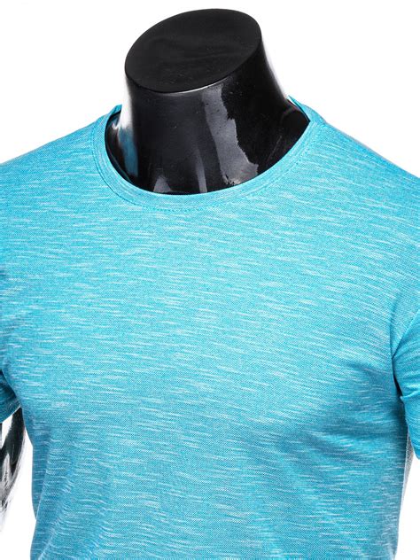 Mens Plain T Shirt S1323 Turquoise Modone Wholesale Clothing For Men