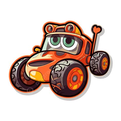 Cartoon Orange Monster Car Clipart Vector Hotwheel Hotwheel Clipart