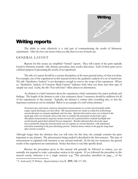 Writing Reports Writing