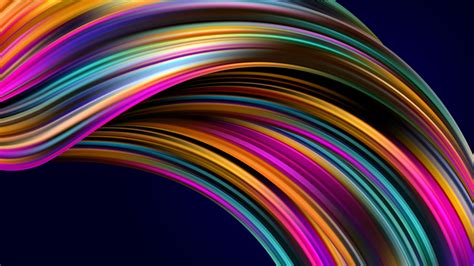 Asus Zenbook Pro Duo Wallpaper K Spectrum Waves Colorful Stock Abstract