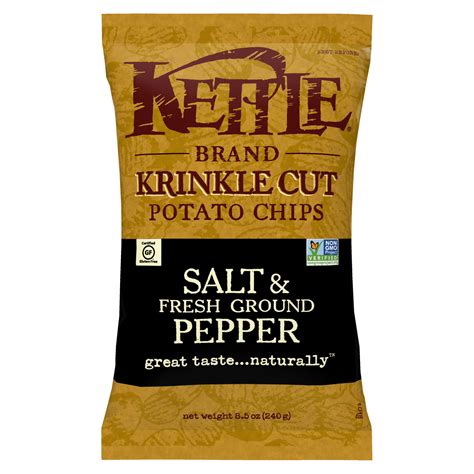 Kettle Brand Krinkle Cut Salt And Fresh Ground Pepper Potato Chips 85