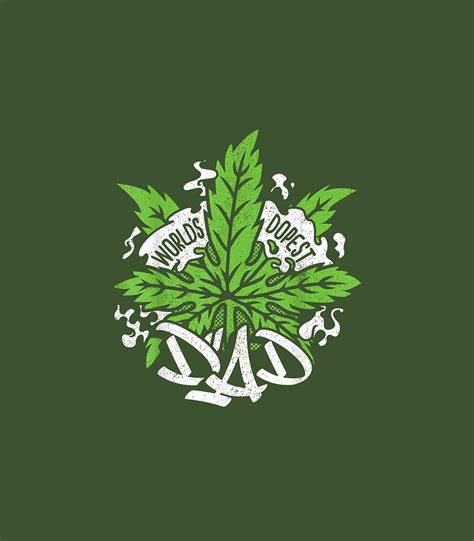 Worlds Dopest Dad Men Cannabis Leaf Weed Father Digital Art By Nayay Bemne