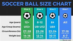 Soccer Ball Sizes By Age Official Youth Chart Yard Soccer