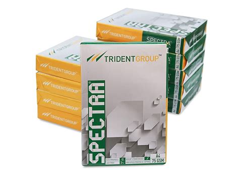 White Trident Spectra Copier Paper Packaging Size 500 Sheets Per Pack