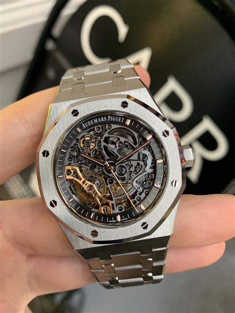 Comes with no box or papers. Audemars Piguet Royal Oak 15407ST Skeleton stainless steel ...