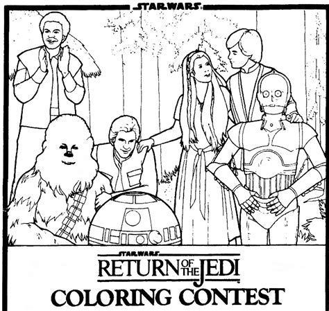 Mostly Paper Dolls: RETURN OF THE JEDI Coloring Contest