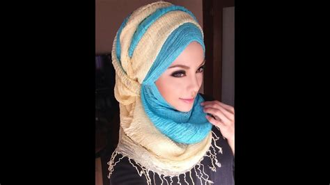 🌟hijab Tutorial 05🌟 Cara Memakai Jilbab Pashmina Style Soft Blue Up To