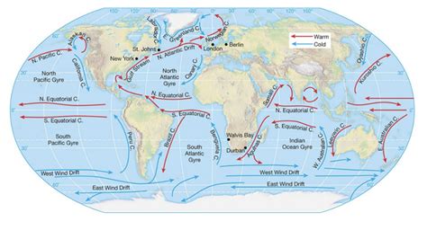 Solved Examine The Map Of Ocean Surface Currents On The