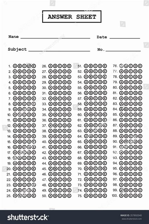 Multiple Choice Answer Sheet Generator