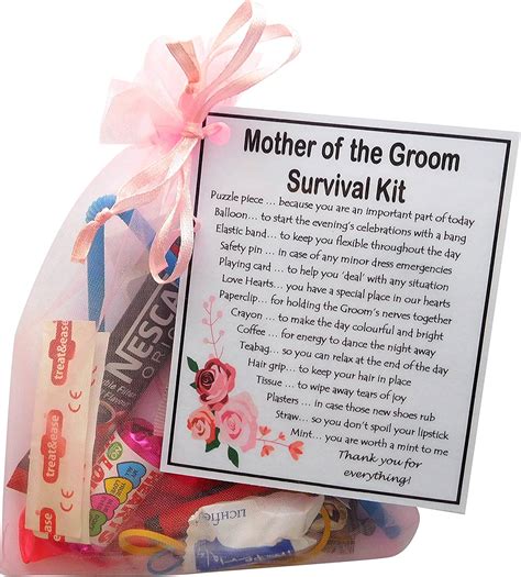 Mother Of Bride Or Groom Survival Kit T Great Novelty Sentimental T Mother Of The Groom