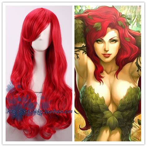 Movie Batman Poison Ivy Red Wig Comic Con Pamela Lillian Isley Cosplay