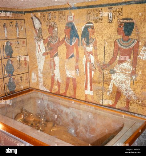 Interior King Tut Tomb Tutankhamon Valley Of Kings Thebes Gold Stock