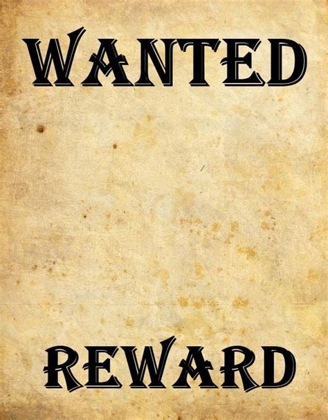 9 Wanted Poster Templates Word Excel Pdf Formats