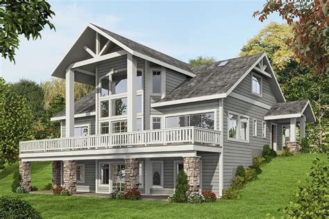 When designing lake house plans it's all about the view. House Plan 039-00587 - Lake Front Plan: 3,695 Square Feet ...
