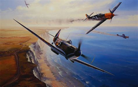 Aircraft War Art Airplane Painting Aviation Drawing Ww2