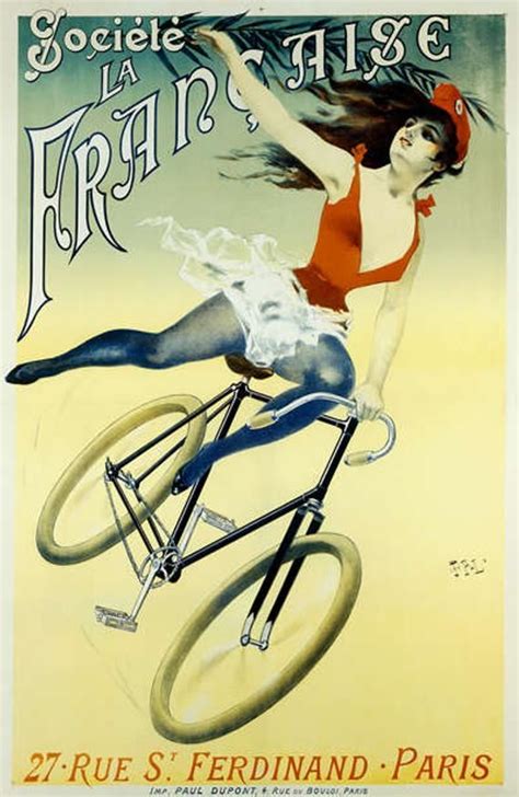 Societe La Francaise Poster Cycling Poster Bicycle Art Etsy Bike