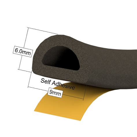 Stormguard Self Adhesive Epdm D Seal 5m Length Brown