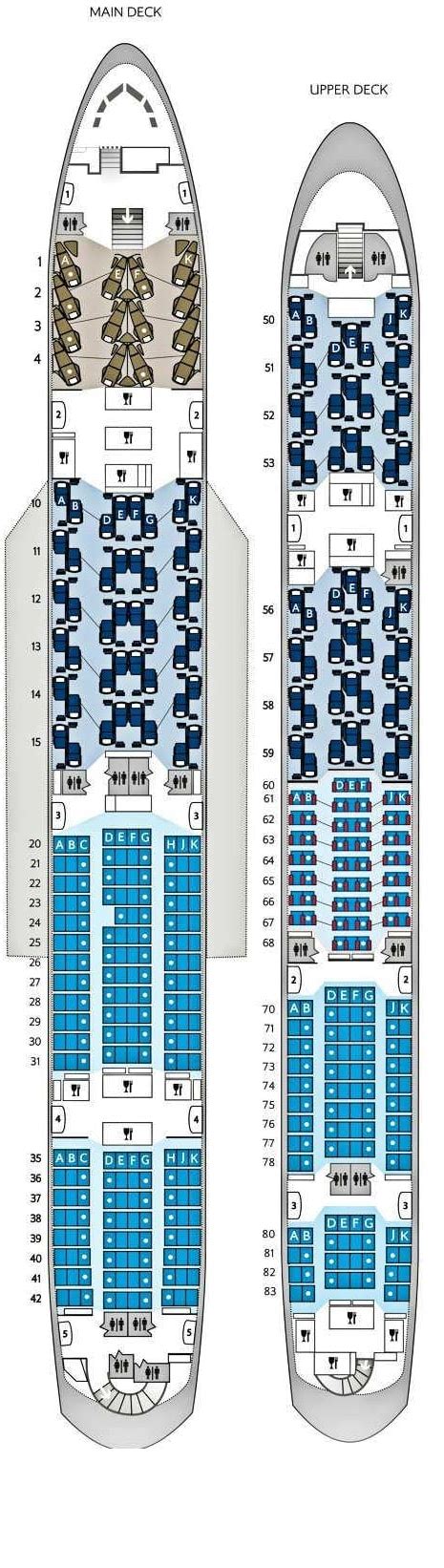 seating chart airbus a380 800