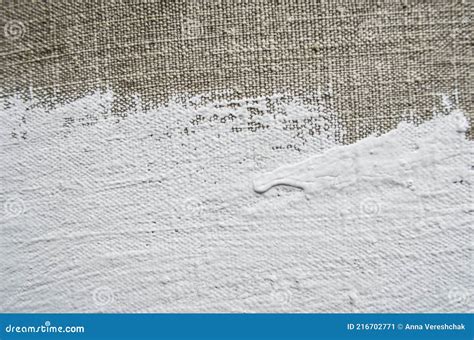 Texture Of Homewoven Canvas And White Paint Stock Image Image Of