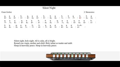Silent Night Harmonica Harp Tab Youtube