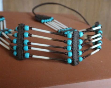 Porcupine Quills Choker Native American Necklace Traditional Etsy