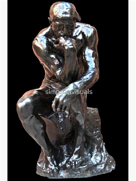 The Thinker By Auguste Rodin Premium Matte Vertical Poster Designed
