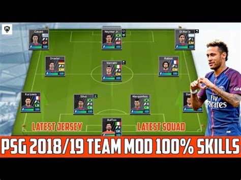 How to create paris saint germain (psg) team kits logo players in dream league soccer 2018 full tutorial with android and ios. DLS 18 PSG Team Mod 2018/19 | Latest Jersey | 100% Skills ...