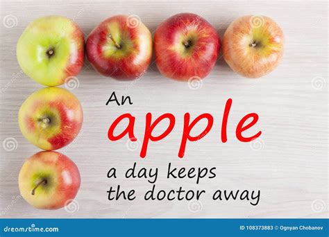 An Apple A Day Keeps The Doctor Away Stock Image Image Of Benefits