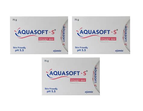Buy Aquasoft S Syndet Bar Skin Friendly Soap Pack Of 3 75gm Online