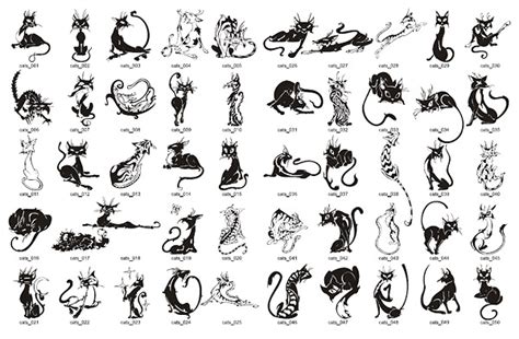 Funny Cartoon cat vector free download