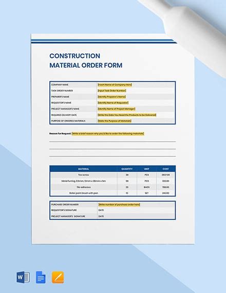 37 Construction Form Templates Free Downloads