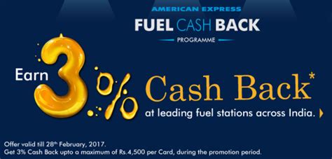 After that, the cash back rate drops to 1%. 3% Fuel Cashback with American Express Credit Cards | CardExpert