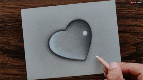 Heart Waterdrop Drawing With Pencils Step By Step