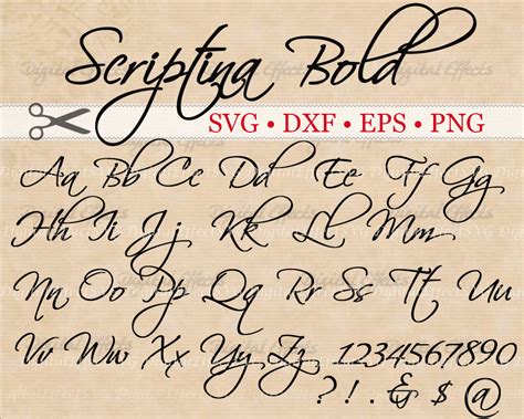 Check spelling or type a new query. SCRIPTINA SCRIPT BOLD Handwriting Brush Font Svg Dxf Eps